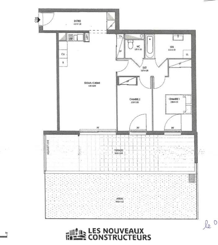 Appartement - 70 m² - 3 pièces