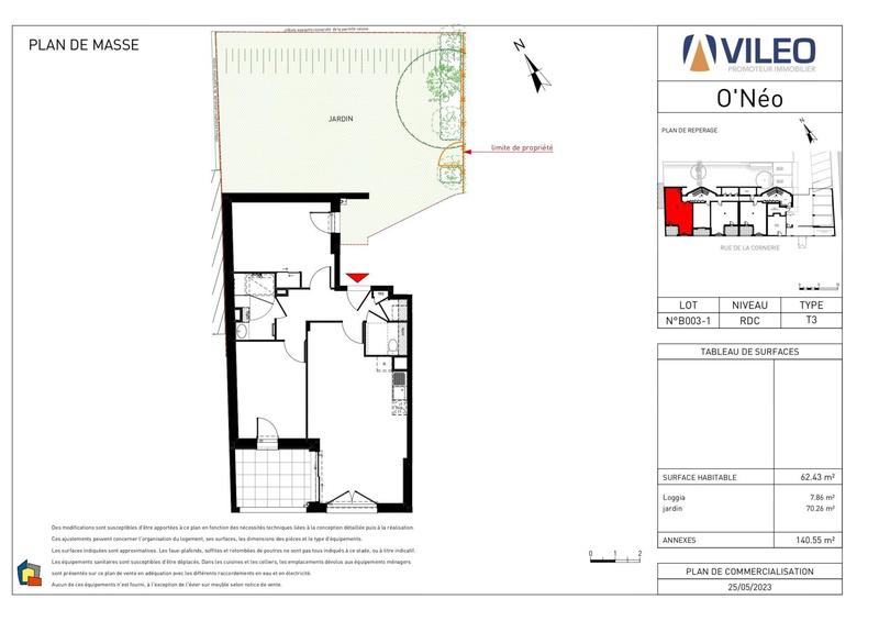 Appartement - 63 m² - 3 pièces