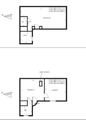 Maison - 46 m² - 3 pièces