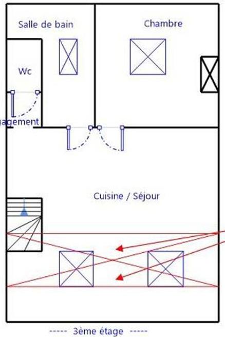 Appartement - 48 m² - 2 pièces