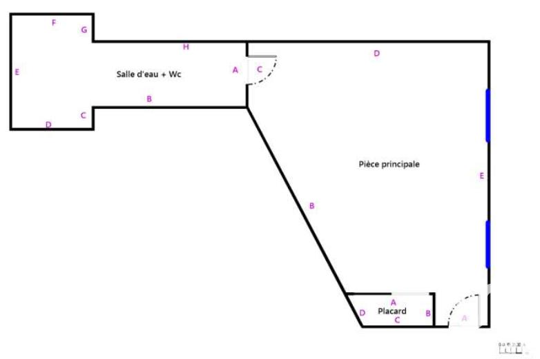 Studio - 21 m² - 1 pièce