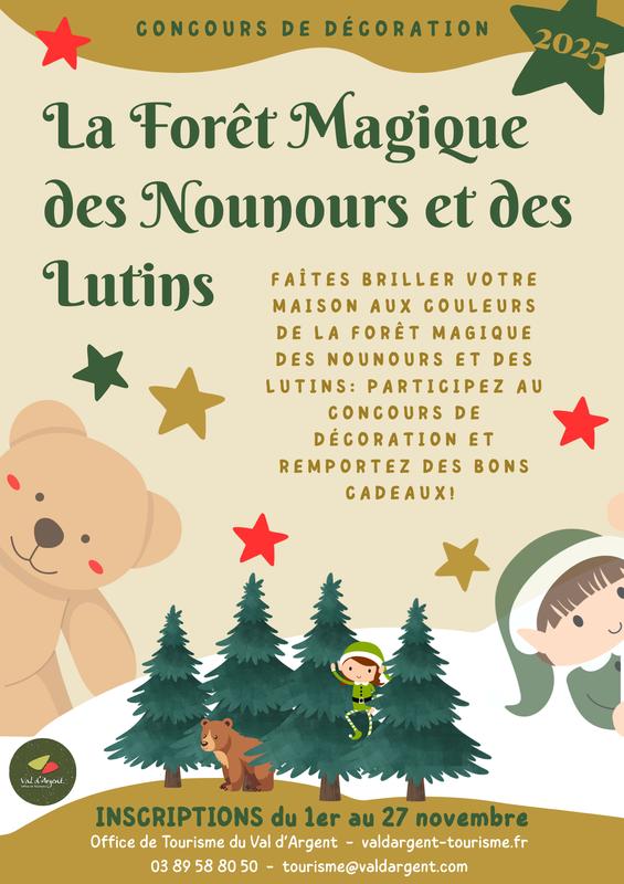 Concours de décoration de Noël – « la forêt magique des nounours et des lutins »