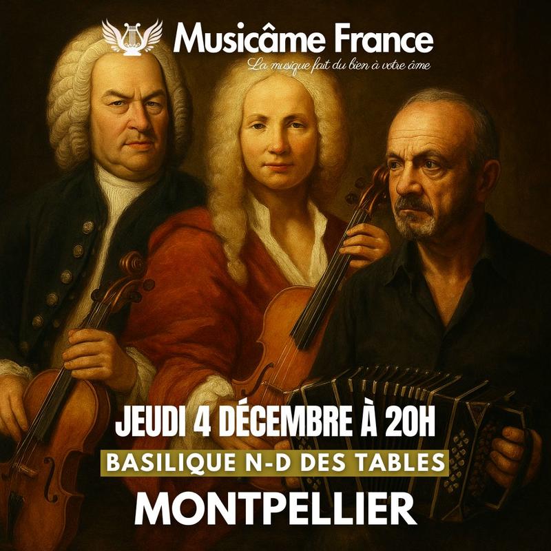 Concert Musicâme à Montpellier : Vivaldi x Bach x Piazzolla