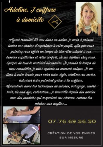 Coiffure à domicile Adeline j
