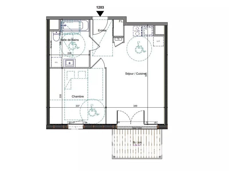 Appartement - 41 m² - 2 pièces