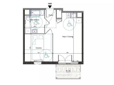 Appartement - 41 m² - 2 pièces