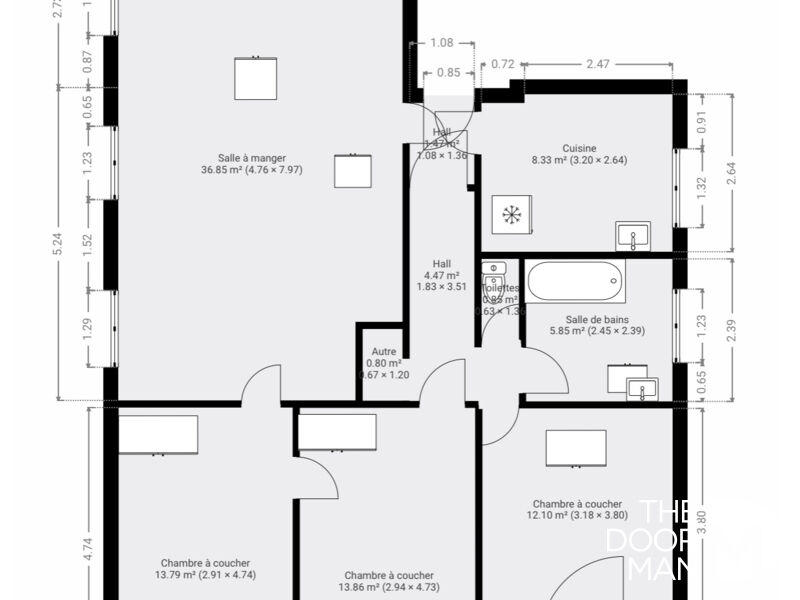 Appartement - 98 m² - 5 pièces