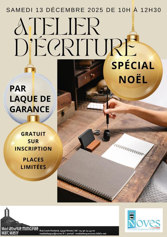 Atelier d’écriture par Laque de Garance - Spécial Noël