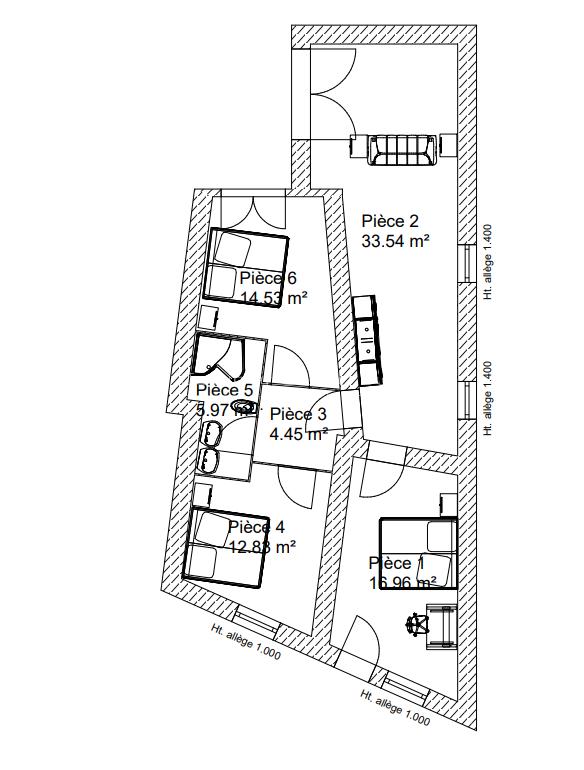 Appartement - 86 m² - 4 pièces