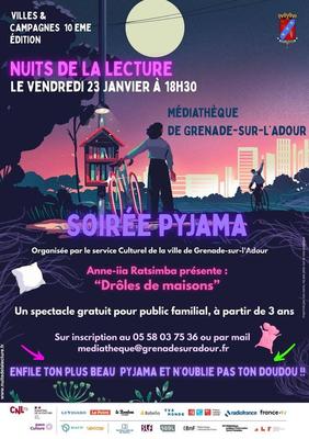 Nuits de la lecture - médiathèque de Grenade sur l'Adour