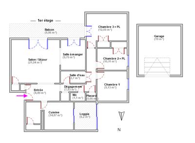Appartement - 101 m² - 5 pièces