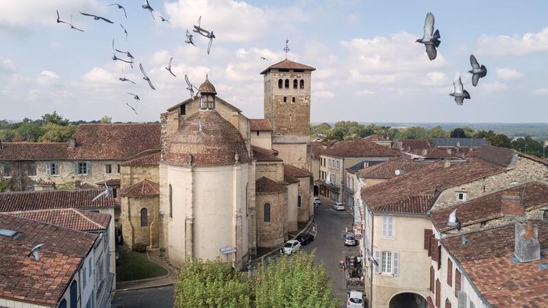 Montée au clocher de l'abbatiale de Saint-Sever
