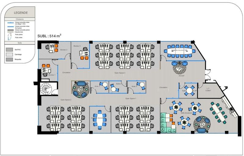 Bureau - 514 m²
