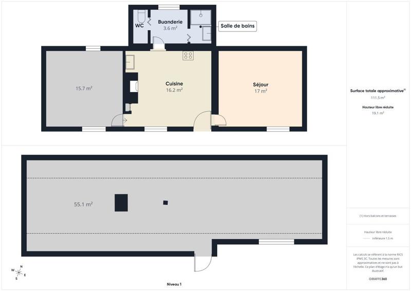 Maison - 59 m² - 2 pièces