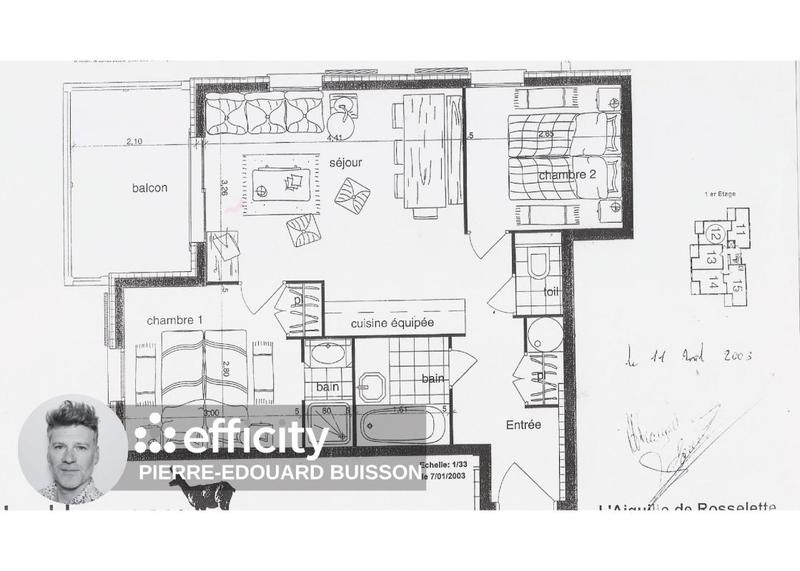 Appartement - 50 m² - 3 pièces