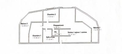Appartement - 80 m² - 3 pièces