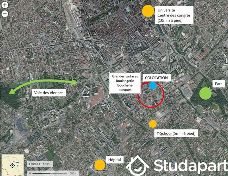 Chambre - 12 m² - 1 pièce