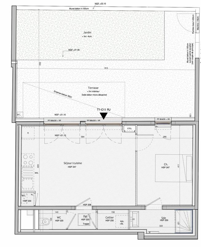 Appartement - 43 m² - 2 pièces