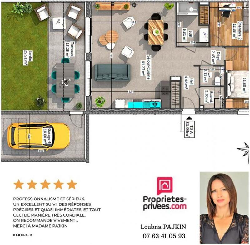 Appartement - 81 m² - 3 pièces