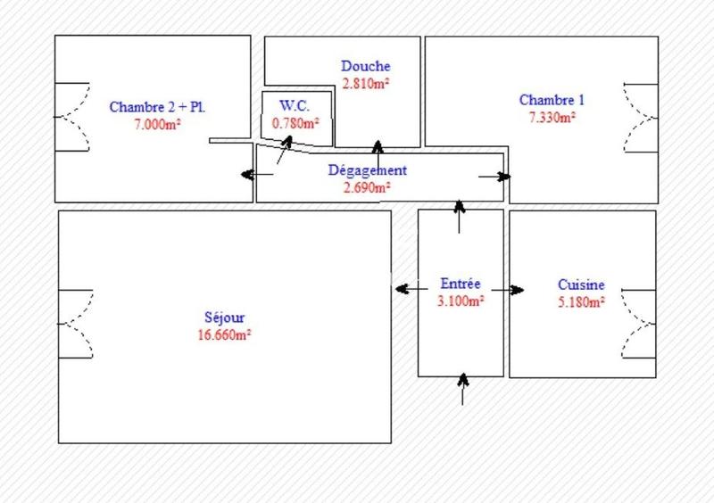 Appartement - 45 m² - 2 pièces