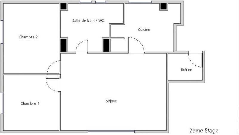 Appartement - 54 m² - 3 pièces