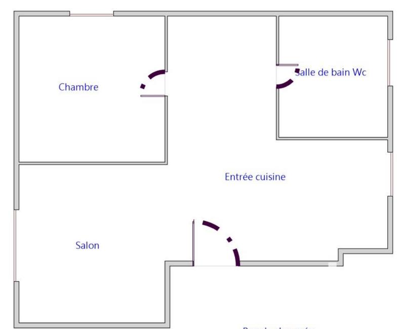 Appartement - 45 m² - 3 pièces