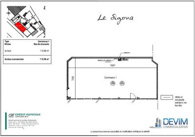 Local commercial - 118 m²