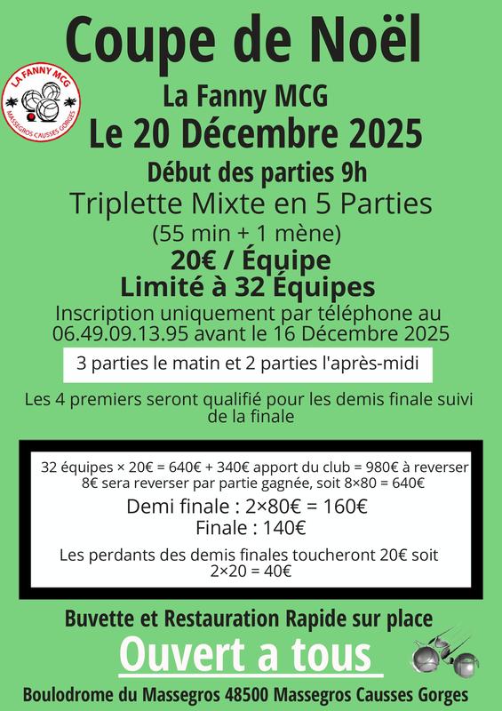Concours de Pétanque de Noël