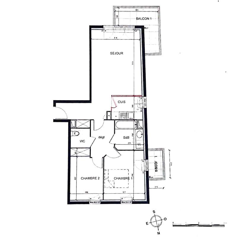 Appartement - 64 m² - 3 pièces