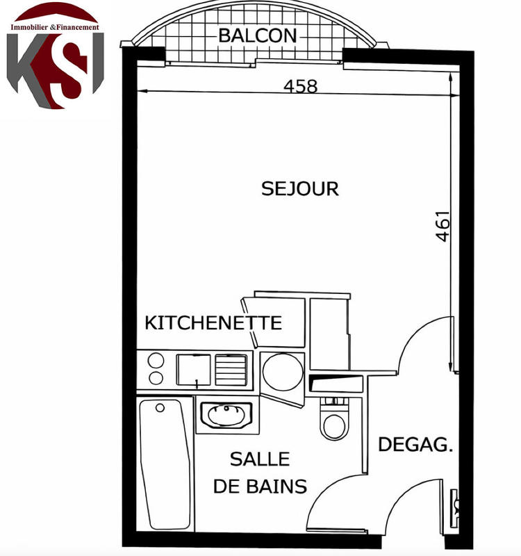 Appartement - 30 m² - 1 pièce