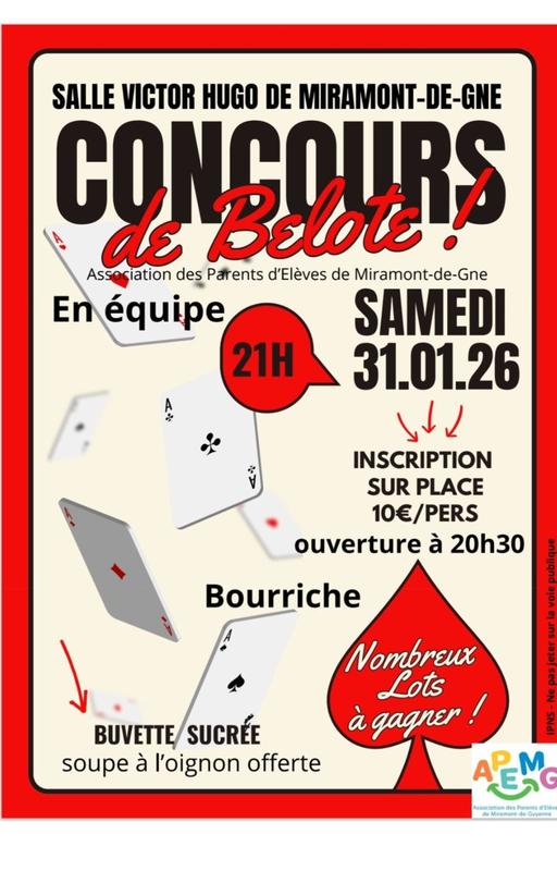 Concours de belote en équipe