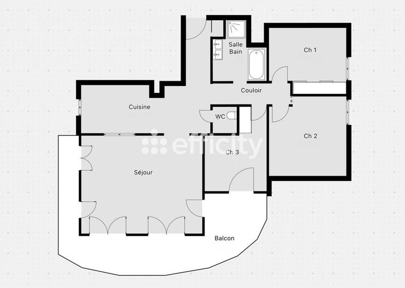 Appartement - 90 m² - 4 pièces