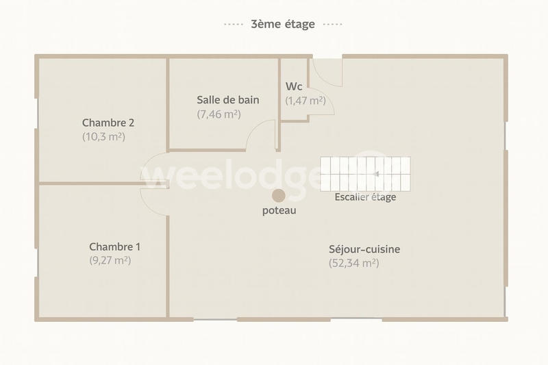 Appartement - 100 m² - 5 pièces