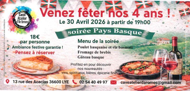 4ème anniversaire de la Cave Atelier d'Arôme