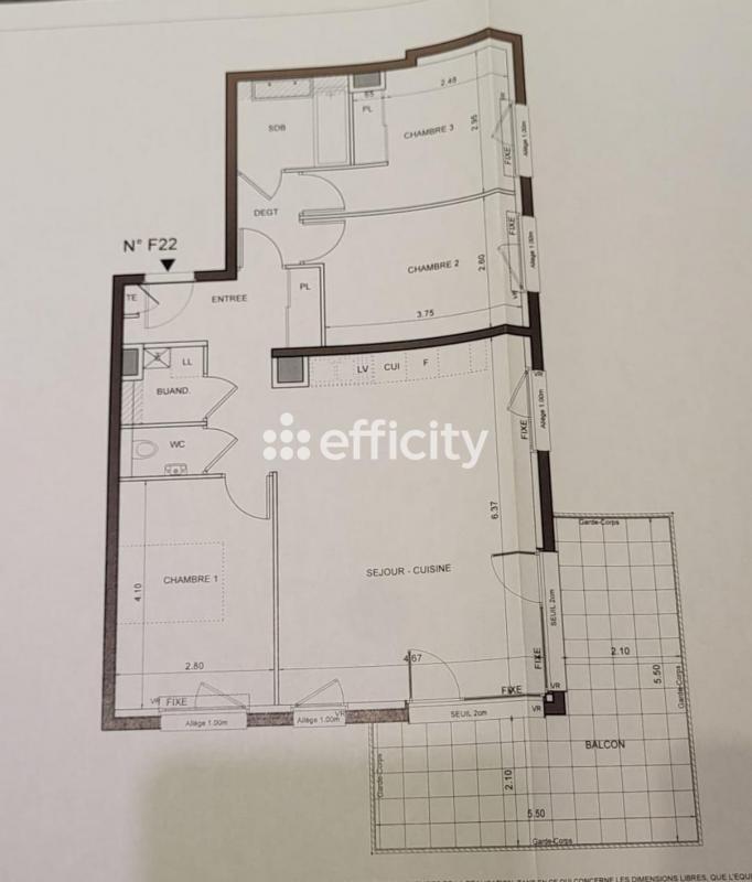 Appartement - 77 m² - 4 pièces