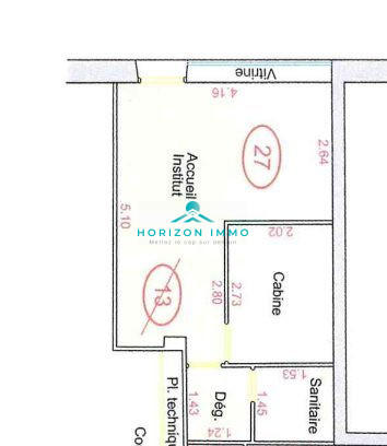 Local commercial - 26 m² - 2 pièces