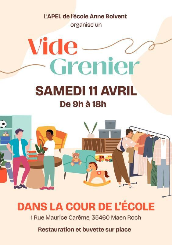 Vide-grenier ecole anne boivent