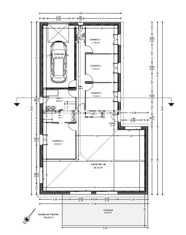 Maison - 146 m² - 6 pièces