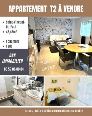 Appartement - 48 m² - 2 pièces