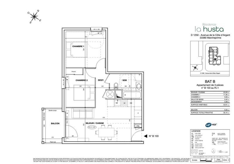 Appartement - 53 m² - 3 pièces