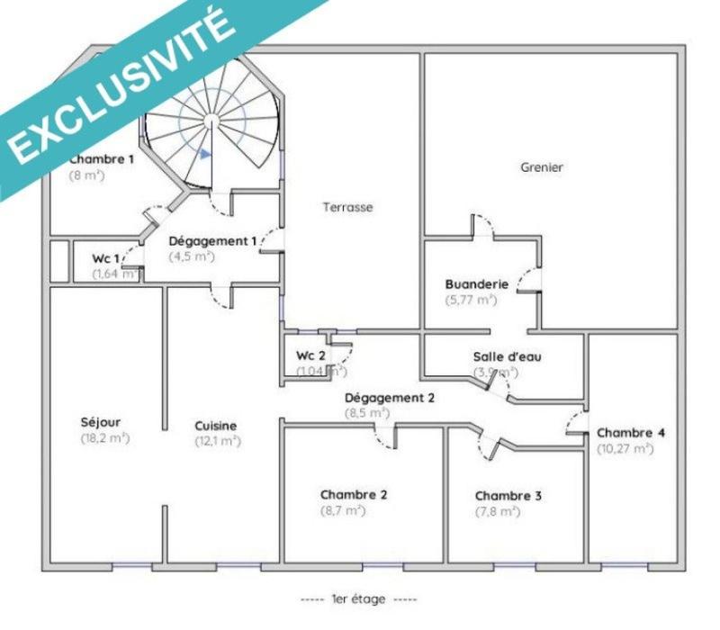 Maison - 200 m² - 20 pièces