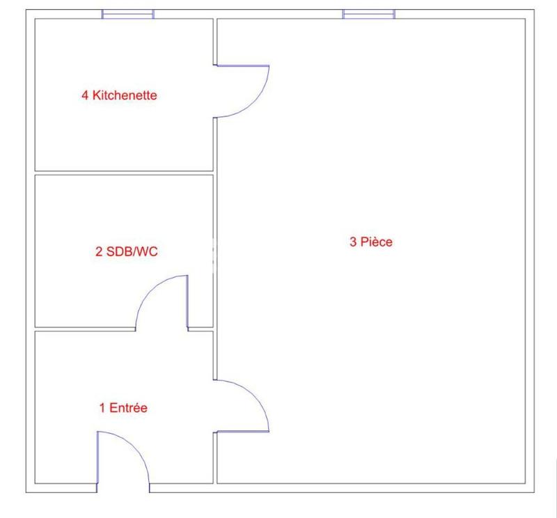 Appartement ancien - 26 m² - 1 pièce
