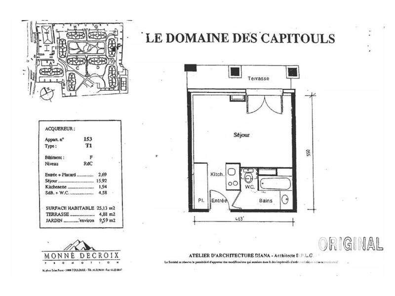 Appartement - 25 m² - 1 pièce