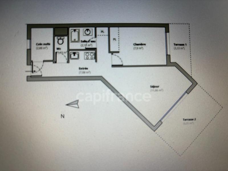 Appartement - 33 m² - 2 pièces