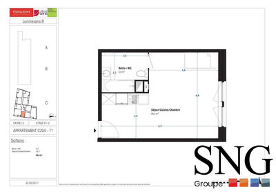 Appartement - 31 m² - 1 pièce
