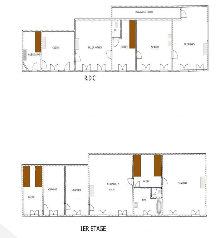 Maison ancienne - 180 m² - 7 pièces