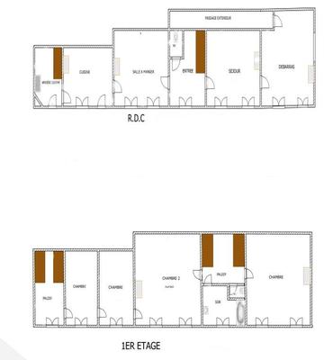 Maison ancienne - 180 m² - 7 pièces