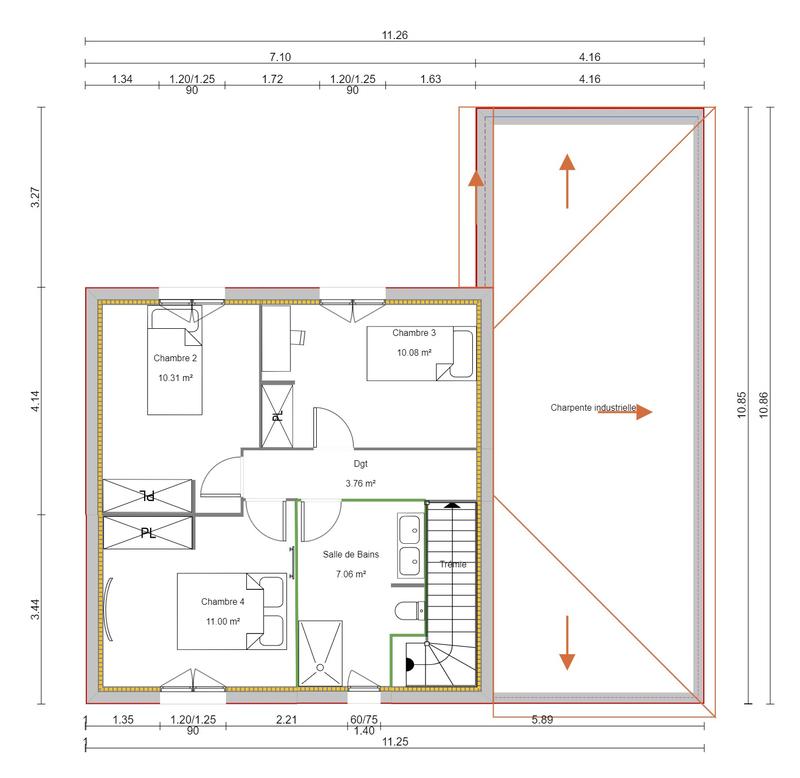 Maison - 107 m² - 5 pièces