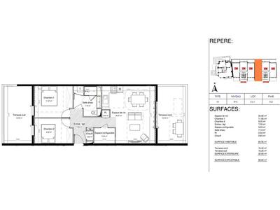 Appartement - 67 m² - 3 pièces