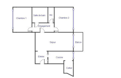 Appartement - 58 m² - 3 pièces